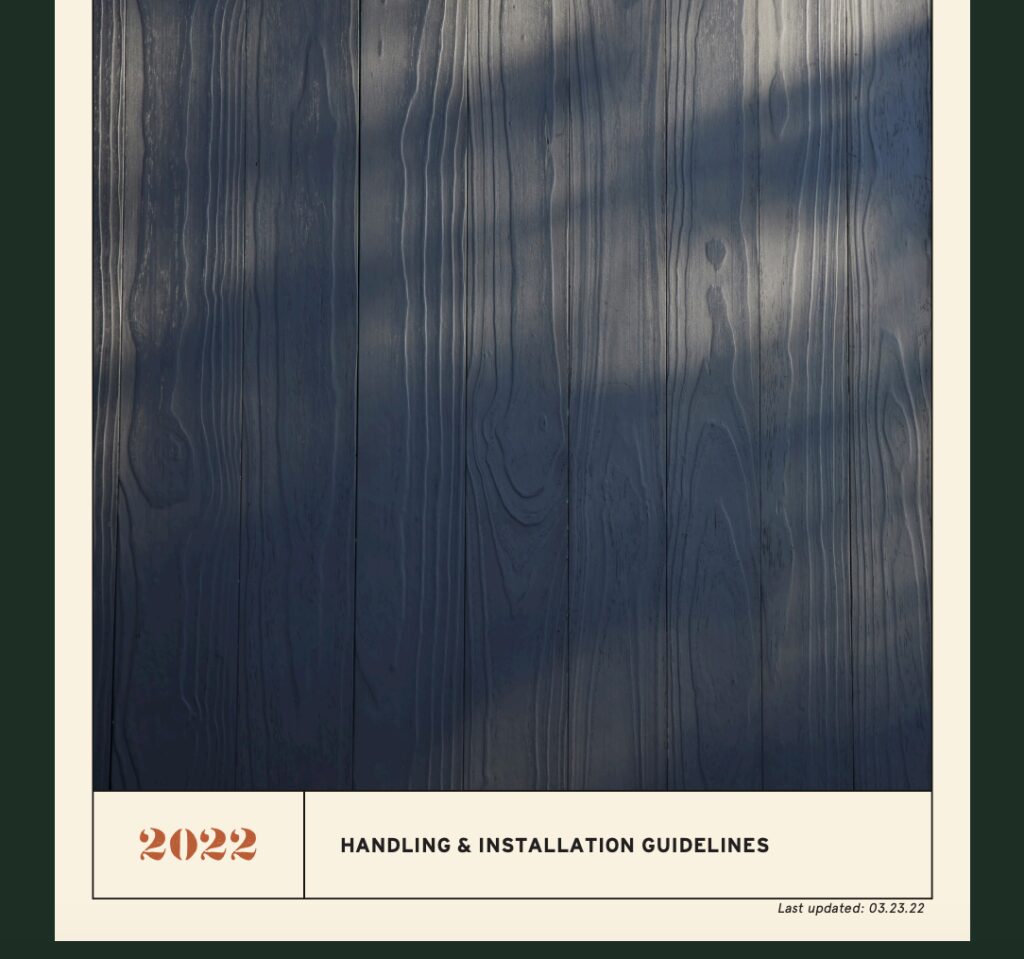 Delta Millworks Installation & Handling Guide Delta Millworks